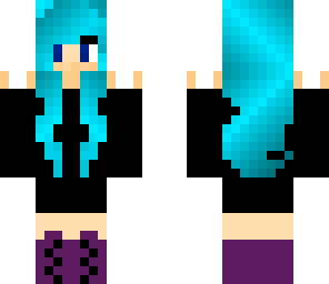 cute blue hairded girl