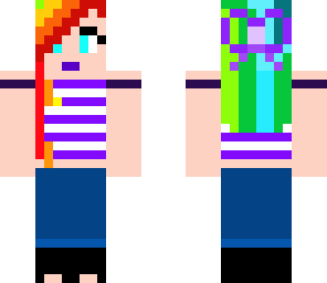 rainbow head girl