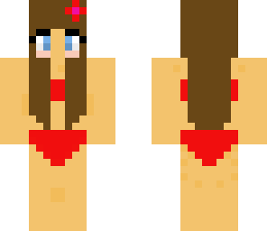 bikini girl in red