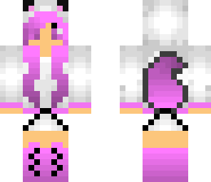 cute pink wolf girl