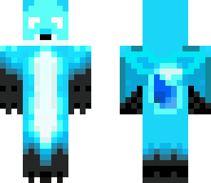 clawed cyan herobrine fox