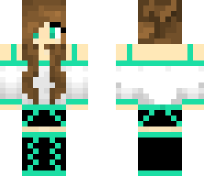 minty cyan girl