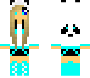 blue panda girl