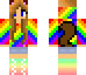 rainbow cat girl