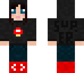 super mushroom girl with hoodie