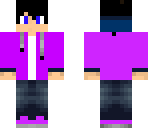 purple teen with headset
