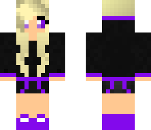 purple hoodie girl