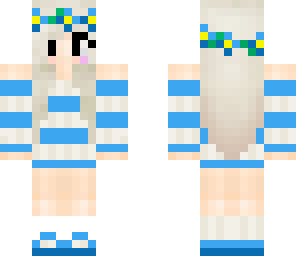 blue flower girl