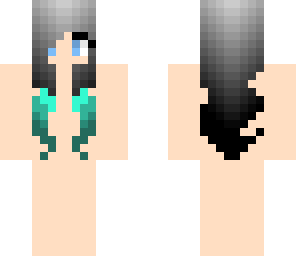 cyan dip - dye dark hair