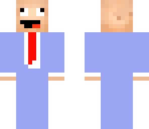 derpy man in a blue suit