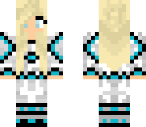 white and blue girl