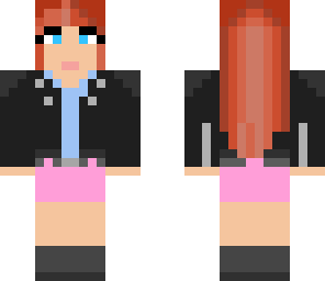 girl with leather jacket