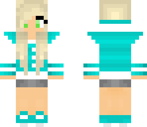 turquoise jacket girl