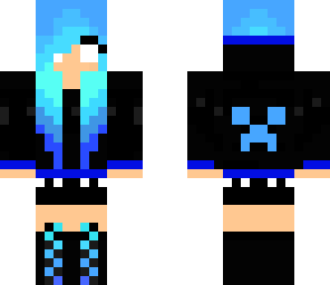 blue herobrian creeper girl