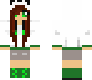 green panda girl