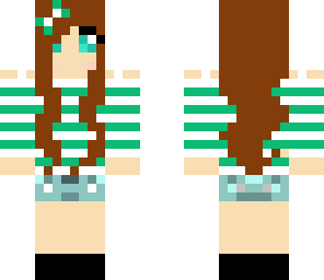 cute girl with stripes