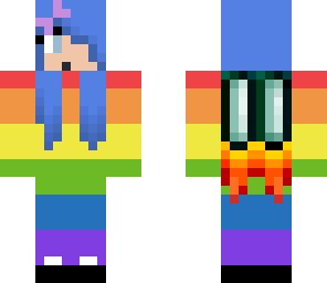 rainbow jetpack girl