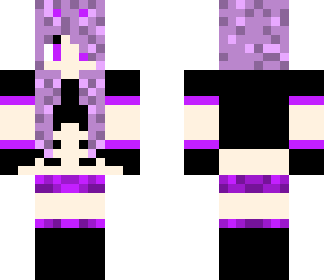 enderman mixed with skeleton girl