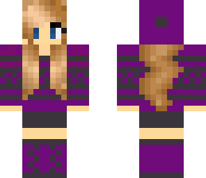 beanie girl purple