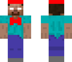 herobrine wearing a fez and a bow tie