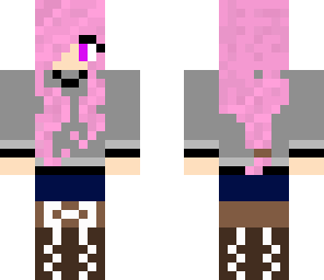 girl with pink hair