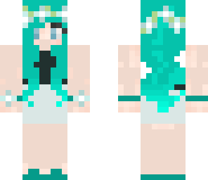 teal flower crown