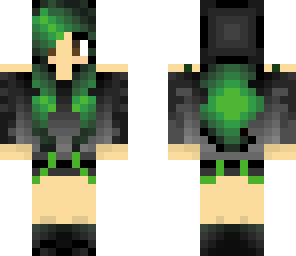 green haired girl