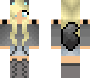 edited girl wolf skin