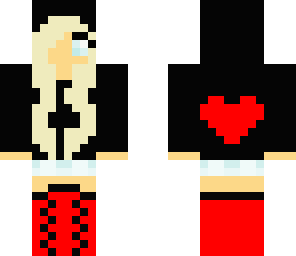 red and black cute girl