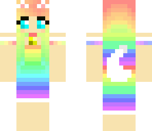 rainbow girl ears and tail