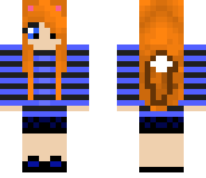 fox with blue striped t-