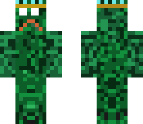 herobrine creeperman with a crown
