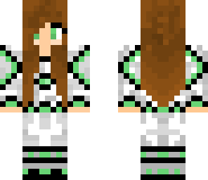 white and green girl