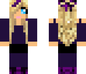purple work girl