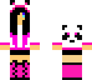 pink and black panda girl plz read