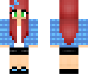 redhead blue girl
