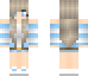 white-blue stripes girl
