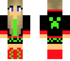 neon green creeper girl