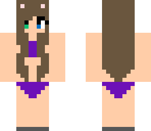 me in a bikini with cat ears