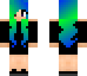 cute aqua girl skin
