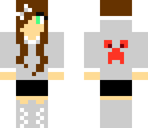 girl in a creeper hoodie