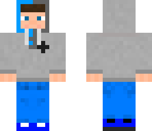 blue and white shirt with jeans and jacket