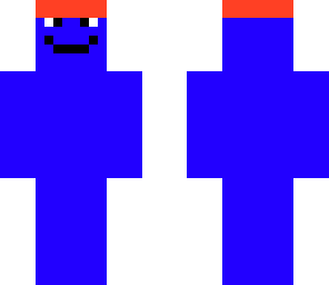 blue box with red hat