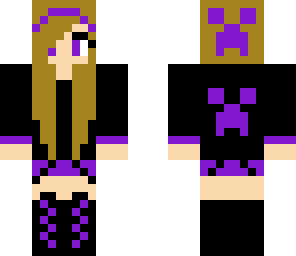 purple and black creeper girl