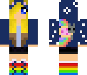 ombre girl nyan cat