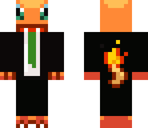 charmander in a suit