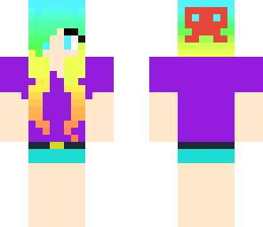 rainbow cute girl