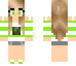 green blonde girl