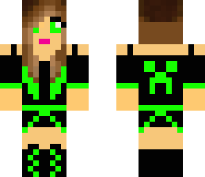 green cute creeper girl