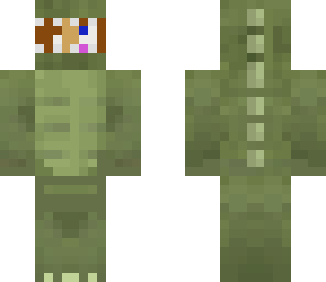 girl in dino suit